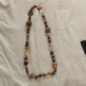 Elegant Beaded Necklace with Earthy Tones
